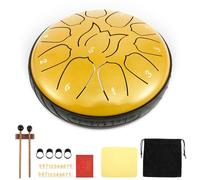 VAVPUP Tambor de lengua de acero, 11 notas, tambor de lengua de 6 pulgadas, sartén pequeña, resistente al óxido, instrumento de percusión, sonido, curación del tanque, tambor para meditación, yoga,