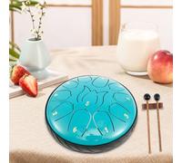 VAVPUP Tambor de lengua de acero, 11 notas, tambor de lengua de 6 pulgadas, sartén pequeña, resistente al óxido, instrumento de percusión, sonido, curación del tanque, tambor para meditación, yoga,