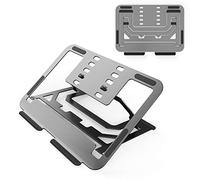 VAWcornic Soporte Portátil Mesa 5 Ángulos Ajustables, Soporte para Portátil de Aluminio Puro Soporte Ordenador Ventilado Plegable, Laptop Stand, Ligero Soporte Mesa para Macbook DELL XPS, HP 10-15.6"