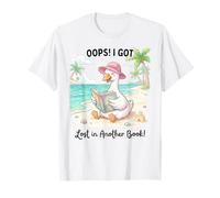 Vaya, me perdí en Otro Libro Beach Goose Reader Camiseta