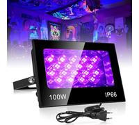 VAYALT Lámpara de luz negra UV, 100 W, USB, UV, LED, luz negra, lámpara 385-400 (1 unidad)