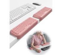 VAYDEER Juego de 2 Almohadillas de Codo en Forma de L - Cojines Reposamuñecas con Espuma Viscoelástica para Borde del Escritorio, Soporte Ergonómico para Muñeca y Antebrazo, Base Antideslizante (Rosa)