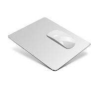 VAYDEER Metal Mouse Pad Aluminio Mousepad Doble Cara Diseño Disponible, Alfombrilla de Ratón Duro Mat Pad Alojamiento para Juegos y Oficina (Medio, Plata, 24x20cm)