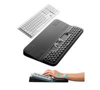VAYDEER Reposamuñecas para Teclado Gaming Negro - Espuma Viscoelástica Suave, Diseño Ergonómico, Base Antideslizante, Ideal para Gaming y Oficina