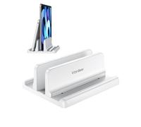 VAYDEER Soporte portatil, Ajustable Vertical Soporte para portatil, Soporte portátil 3 en 1 Que Ahorra Espacio Compatible para MacBook, Notebook, iPad, computadoras portátiles 17.3 Pulgadas-Blanco
