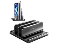 VAYDEER Soporte Vertical para Ordenador portátil, Soporte Vertical Ajustable para portátil 4 en 1 con 2 Ranuras para Ahorrar Espacio para MacBook, portátil, iPad, portátiles de hasta 17,3 Pulgadas -