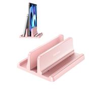 VAYDEER Soporte Vertical para Portátil, 1 Ranura, Rosa | Diseño ajustable y compacto para guardar un portátil o tablet en vertical y ahorrar espacio