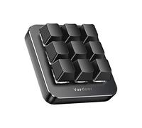 VAYDEER Teclado Macro con Una Sola Mano,Teclado Mecánico Multifuncional con 9 Teclas Totalmente Programables y Teclado Macro Ajustable Compatible con Mac OS, Windows, Vista (Negro)