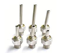 VAYEODEYU 10 boquillas de tubo de refrigerante atornilladas 304SS de alta presión. Adj. for fresado de torno CNC de varios tamaños(Straight pipe Aperture6.0mm,3/8"-length50mm)