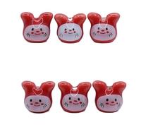 VAYEODEYU 10 Uds. Cuentas de cerámica con forma de conejito Multicolor 12mm resistencia a altas temperaturas for manualidades DIY(Red)