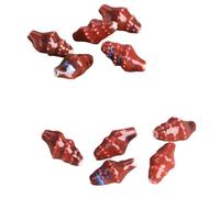 VAYEODEYU 10 Uds. Cuentas de cerámica esmaltadas diseño de concha 20x11mm 1,5mm agujero Multicolor for bricolaje(Red)