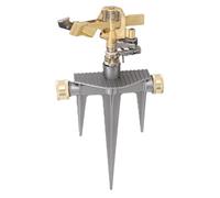 VAYEODEYU Aspersor de césped de impacto de aleación de aluminio, boquilla de latón pulsante ajustable giratoria de 360°
