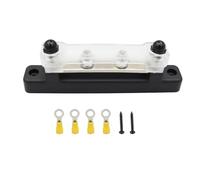 VAYEODEYU Barra colectora negativa for barco y coche M6 M8, 12V, 150A, 1/4" Pwr Dist Block Term Stud Bus Bar Multi(4p Black One Piece)