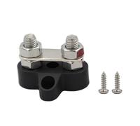 VAYEODEYU Barra de bus bloque de terminales batería Power Stud Junction M6 M8 negro rojo for coche camión RV barco(M8black double stud)