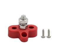 VAYEODEYU Barra de bus bloque de terminales batería Power Stud Junction M6 M8 negro rojo for coche camión RV barco(M8 red single stud)