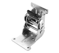 VAYEODEYU Bisagra de bloqueo plegable de acero inoxidable, autobloqueo de 180/90 grados for mesa de té, plateado/negro, 1/4 Uds.(Silver 1pcs)