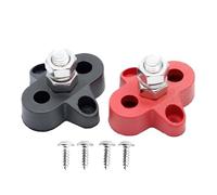 VAYEODEYU Bloque de terminales de barra colectora M6 M8 48V RV, perno aislado de doble potencia de 5/16", negro y rojo(M8 Red Blck S)