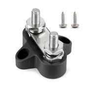 VAYEODEYU Bloque de terminales Stud 1/4in M6-M10 80A 48V Barra de bus Distribución de potencia dual Pos Neg Multicolor(M6 Black)