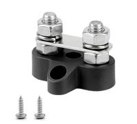 VAYEODEYU Bloque de terminales Stud 1/4in M6-M10 80A 48V Barra de bus Distribución de potencia dual Pos Neg Multicolor(M8 Black)