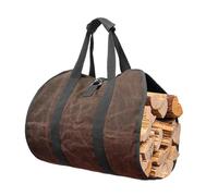 VAYEODEYU Bolsa de almacenamiento de leña, bolsa de troncos portátil de lona de gran tamaño for acampar al aire libre