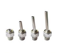 VAYEODEYU Boquilla de refrigerante ajustable de acero inoxidable, 10 Uds., varios tamaños for CNC(Straight pipe Aperture4.0mm,3/8"-length50mm)