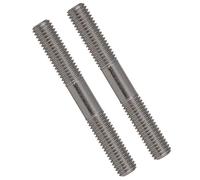 VAYEODEYU Brida Tuerca de tornillo de plomo, Varillas roscadas de doble extremo con rosca métrica M6, acero inoxidable 304, varios tamaños, paquete de 2 a 10 unidades(M6x25mm-10pcs)
