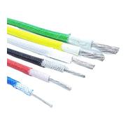 VAYEODEYU Cable eléctrico de silicona, Cable de tierra de silicona trenzada de fibra de vidrio for alta temperatura, 10 metros, multicolor, varios tamaños(Blue,0.3mm 22awg)