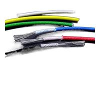 VAYEODEYU Cable eléctrico de silicona, Cable trenzado de silicona y fibra de vidrio resistente a altas temperaturas (300 °C), 5 metros, multicolor, 0,3-16 mm²(Blue,1.5mm2 (15AWG))