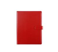 VAYEODEYU Carpeta de cuero PU expandible A4 con inserto de bolígrafo Organizador de contratos comerciales multicolor(Red)