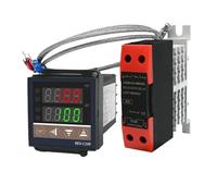 VAYEODEYU Controlador de temperatura, Controlador de temperatura PID REX-C100 de 0 a 400 ℃, salida SSR, relé SSR 40DA, termopar K de 1 m industrial