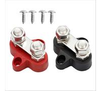 VAYEODEYU Cubierto 48V M6 M8 rojo negro aislado doble barra colectora Power Dist Stud 5/16in RV(M6 Red Black)