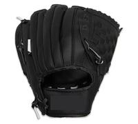 VAYEODEYU Guante de béisbol Equipo de práctica de softbol Manopla Izquierda NegroRojo 9.5-12.5 Pulgadas(Black,10.5 Inch)