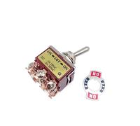 VAYEODEYU Interruptor de Transferencia, Interruptor basculante E-TEN303 de 9 pines, encendido-apagado-encendido, 12 mm, 250 V, 15 A, contacto plateado, pines de cobre(E-ten 302 On-on)