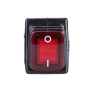 VAYEODEYU Interruptor de Transferencia, Interruptor de palanca 20 A 250 V, 4 pines, DPST, IP67, T85, marino, multivoltaje, LED, multicolor, 30 x 22 mm(Red,220V)