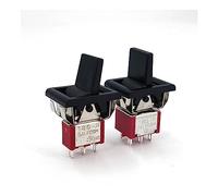 VAYEODEYU Interruptor de Transferencia, Interruptor de palanca mini SH T80-R, montaje en panel a presión, 5 A/125 V CA SPDT/DPDT, paquete de 2(R8015A ON MOM)