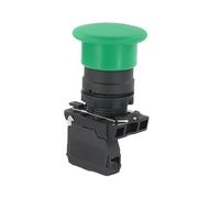 VAYEODEYU Interruptor de Transferencia, Interruptor pulsador de parada de emergencia con cabezal tipo hongo XB5, resistente al agua, con enclavamiento y liberación de giro de 22 mm(Self Reset 01,2NC)