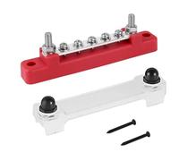 VAYEODEYU M6 1/4 pulgada Stud 12V 150A Terminal Bus Bar Multicolor Camión/Barco/Camper/RV/Caravana(5p Red)