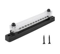 VAYEODEYU M6 12V 1/4 Pulgada Stud 150A Terminal Bus Bar Multicolor for Camión Barco RV Camper Caravana(12p Black)