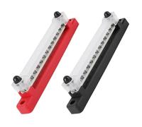 VAYEODEYU M6 12V 1/4 Pulgada Stud 150A Terminal Bus Bar Multicolor for Camión Barco RV Camper Caravana(12p Black and Red)