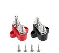 VAYEODEYU M6 M8 M10 Barra colectora 12 V 5/16 in 1/4 in TermBlk Studs Negativo HeavyDuty PowerDist RedBlack Stud(Style C M6 Red Black)