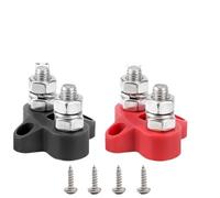 VAYEODEYU M6 M8 M10 Barra colectora 12 V 5/16 in 1/4 in TermBlk Studs Negativo HeavyDuty PowerDist RedBlack Stud(Style B M8 Red Black)