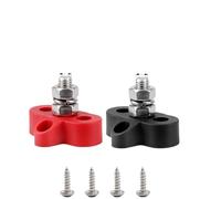 VAYEODEYU M6 M8 M10 Barra colectora 12 V 5/16 in 1/4 in TermBlk Studs Negativo HeavyDuty PowerDist RedBlack Stud(A M10 Red Black)
