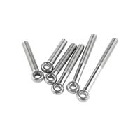 VAYEODEYU Perno de ojo, Perno de enlace de anillo de acero inoxidable 304 M5 M6 M8 con orificio de ojo de pez, paquete de 64(1Pcs M8x150-Half)