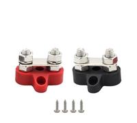 VAYEODEYU Pernos prisioneros del bloque de terminales M6 M8 Pos Neg Red Black Bus Bar 5/16 1/4 Power Dist Stud(Style C M8 Red Black)