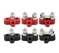 VAYEODEYU Pernos prisioneros del bloque de terminales M6 M8 Pos Neg Red Black Bus Bar 5/16 1/4 Power Dist Stud(Style C M6 Red Black)