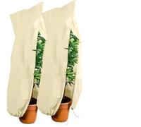 VAYEODEYU Planta Polar Invierno Escarcha Ion Cubre Plantas árboles arbustos Varios tamaños Blanco Beige(80x120cm Drawstring,Beige)