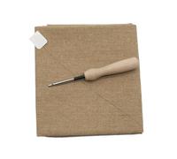 VAYEODEYU Punch Needle Craft Tela Algodón Bordado Tela Multicolor 50x50cm Tamaño M DIY(Khaki)