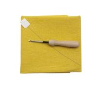 VAYEODEYU Punch Needle Craft Tela Algodón Bordado Tela Multicolor 50x50cm Tamaño M DIY(Yellow)