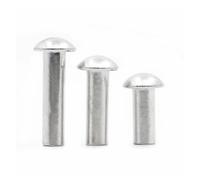 VAYEODEYU Remaches, GB867 Remache de cabeza redonda M2 M8 Aleación de aluminio Sólido Autoenchufable Paquete de 10 50(25mm,M6 10pcs)