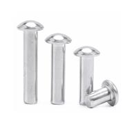 VAYEODEYU Remaches, Remache autoblocante sólido de cabeza redonda M2 a M8 de acero inoxidable 304 GB867(6mm,M2-50pcs)